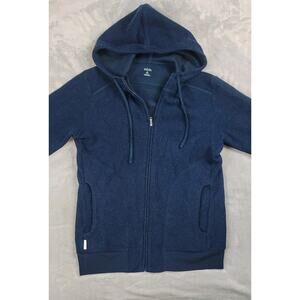 Icebreaker Navy full Zip Sweater Hoodie Womens M Long Sleeve Pockets merino wool